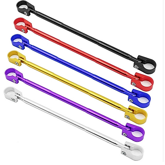 22 มม.อลูมิเนียมรถจักรยานยนต์Handlebar Brace Crossbarดัดแปลงเสริมสร้างHandle Bar Clamp Balance Beam Cross