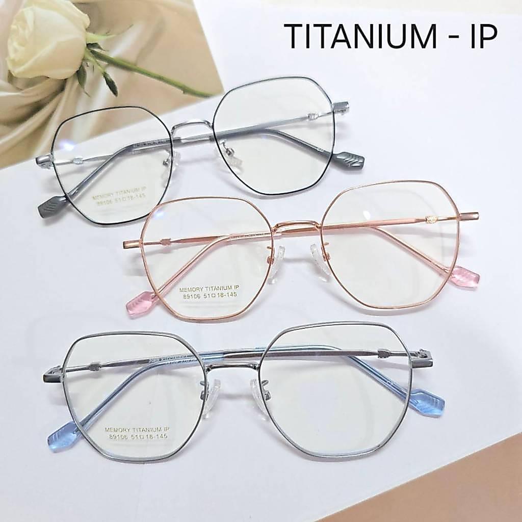 PAKPAO - 89106 Titanium-IP กรอบแว่นตาขาไทเทเนี่ยม สำหรับตัดเลนส์สายตา