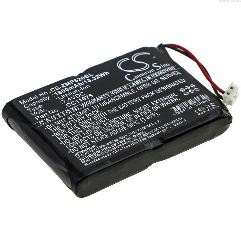 7.4V 1800mAh แบตเตอรี่เครื่องพิมพ์แบบพกพา CC11075 สําหรับ Zebra/Monarch MP5020 MP5022 MP5030 MP5033 