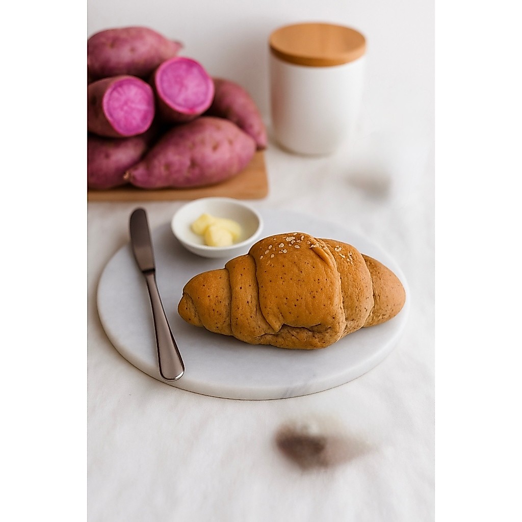 LEAN&CLEAN ปังเกลือ มันม่วง ชิโอะปัง shio pan | ได้รสหวานมันของมันม่วงในเนื้อขนมปัง|ไม่มีไขมันทรานส์