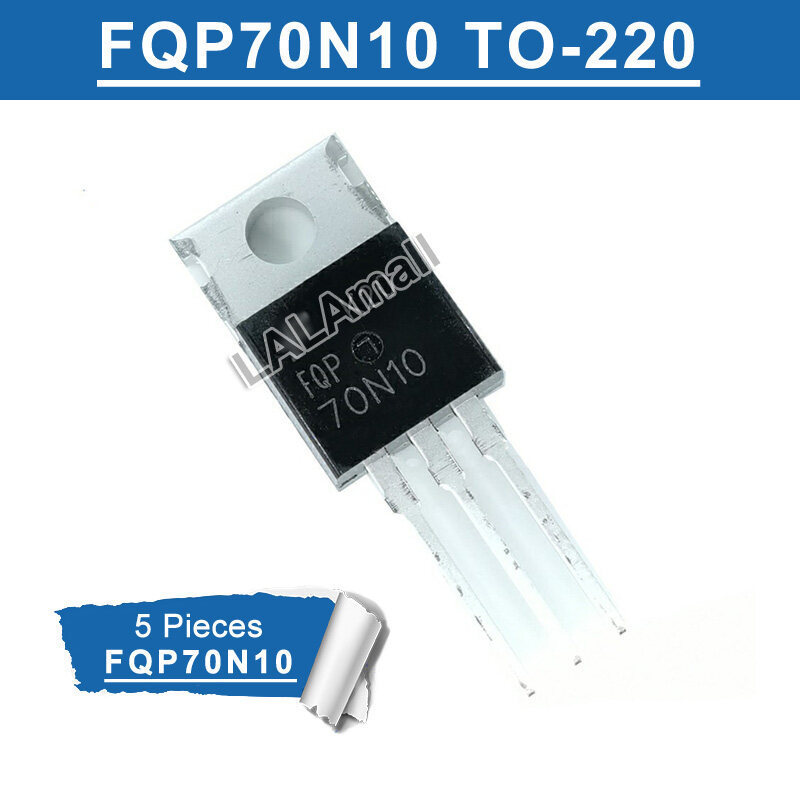 5pcs FQP70N10 TO-220 70N10 TO220 70A/100V N-channel MOSFET ทรานซิสเตอร์ใหม่เดิม