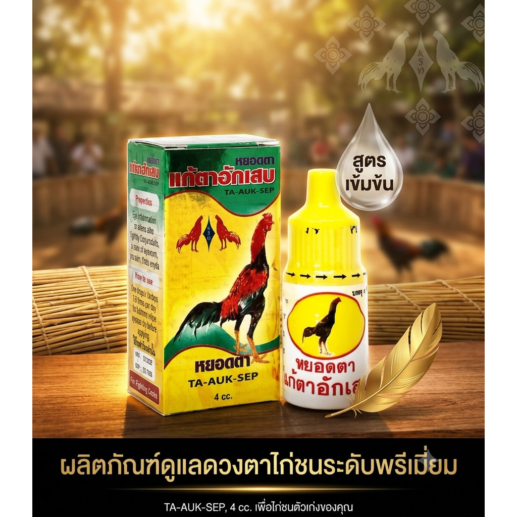 ขวดพลาสติก ฝาเหลืองตรากุสุมา สำหรับไก่ หยอดตาสำหรับไก่ชน หยอดตา ขนาด 4cc
