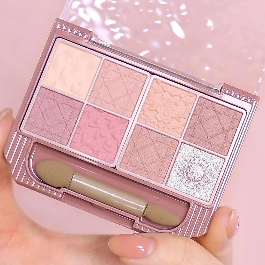 K'APEINE พาเลตตา 8สี บลัชออน+ไฮไลต์ โทนสีชมพู ติดทน กันน้ำ สีธรรมชาติ หวานเต็มระดับ