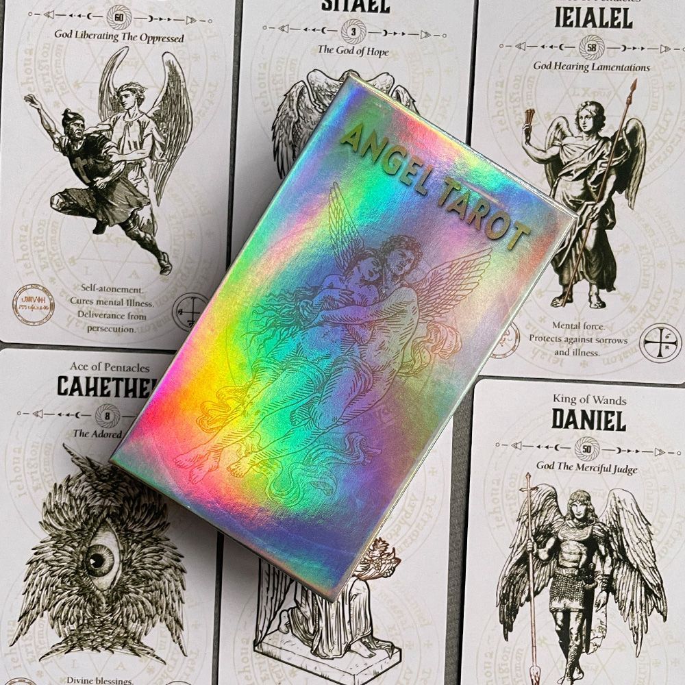 Angel Tarot angel tarot rota เกมกระดานภาษาอังกฤษ 78 ใบประมาณ 10*6 ซม. tlp10