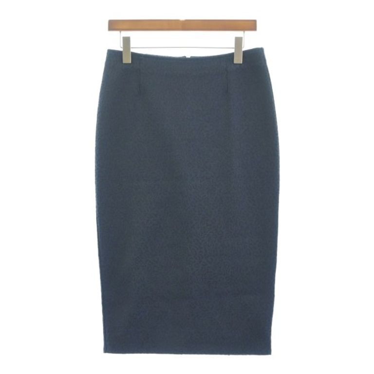 Max Mara Skirt Knee Length Black Navy Women Leopard Print Direct from Japan Secondhand