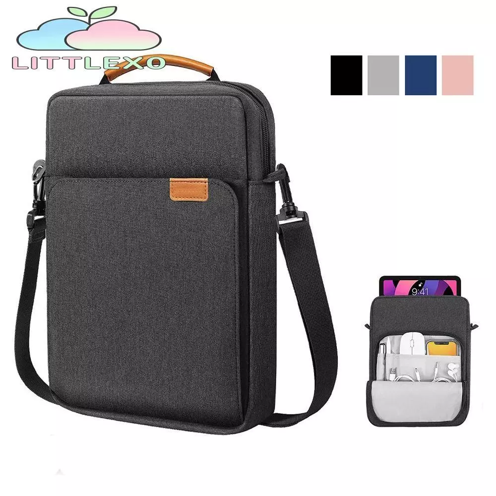 กระเป๋าสะพาย LITTLEX สายคล้องมือปกปิด ปลอกแท็บเล็ตสากล มีสไตล์ 9/11/13.3 นิ้ว กระเป๋าถือกันกระแทกทนต่อการสึกหรอสําหรับ Surface Go/Galaxy Tab