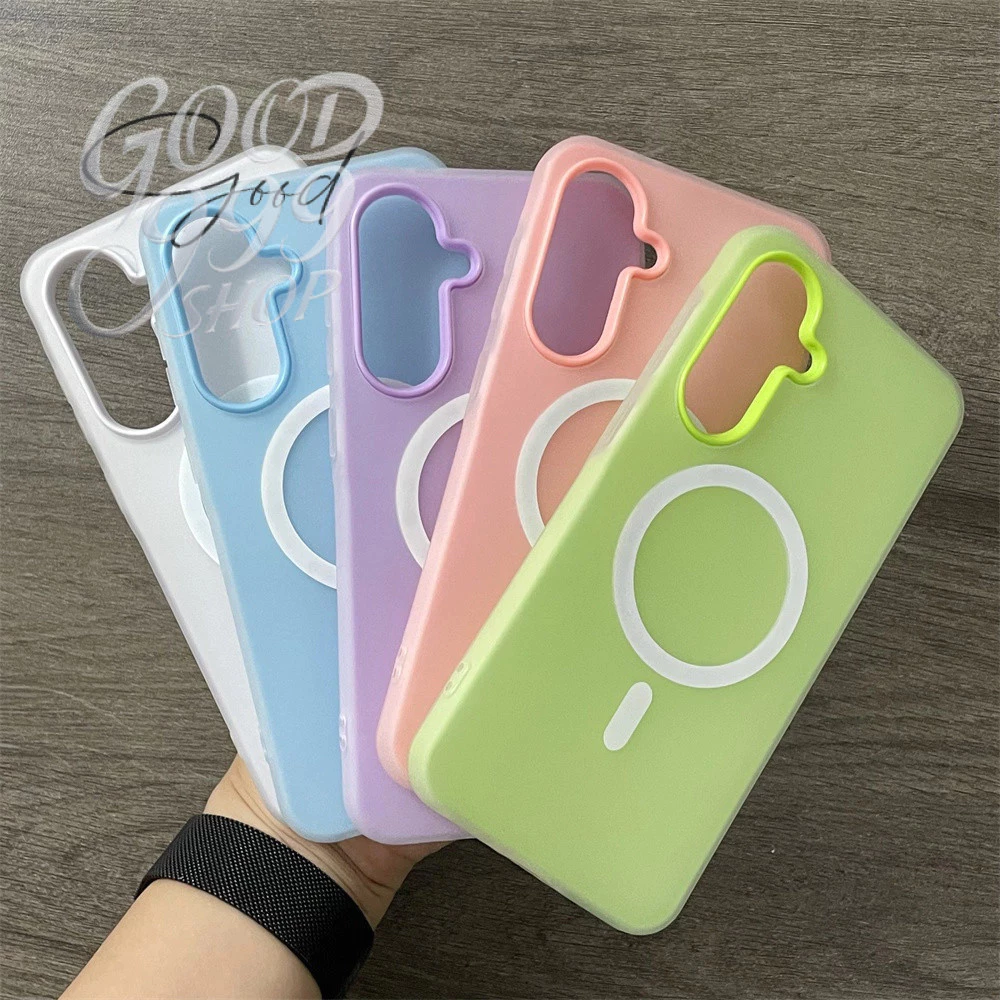 GOOD🔥สีลูกกวาด 2-in-1 เคสป้องกัน A54 A35 5G เหมาะสําหรับ Samsung A55 A35 S24FE S22U S23U S24U S25ULTRA เคสแม่เหล็กเคลือบ