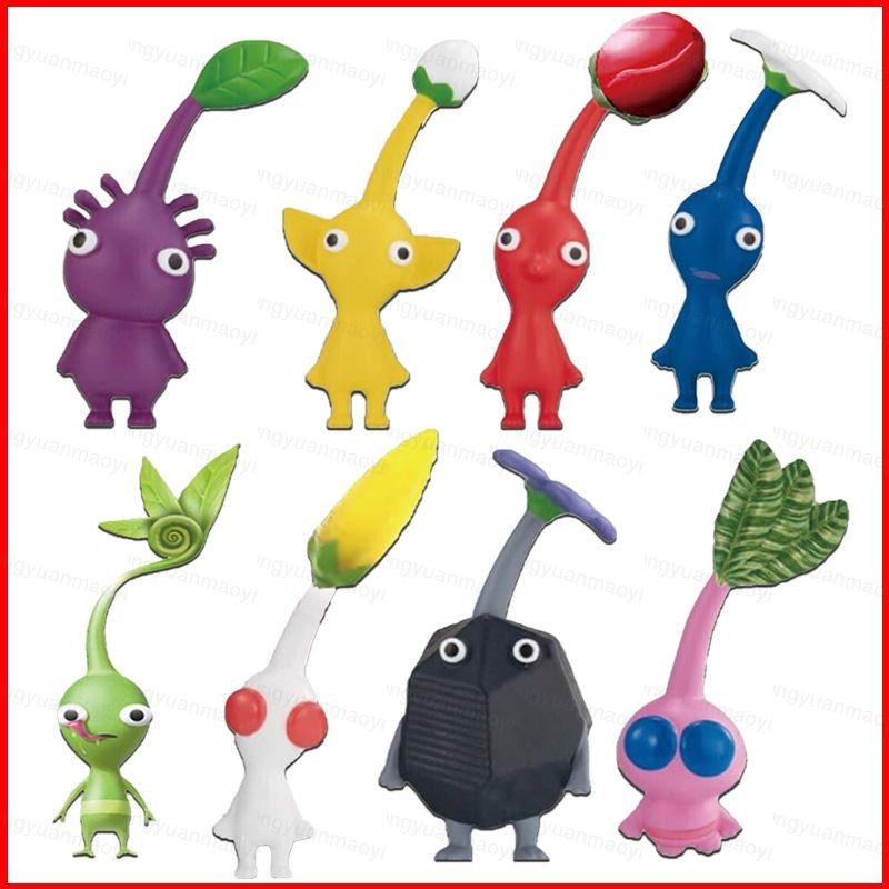 ZY2 8pcs Pikmin Action Figure Pikmin 4 ตุ๊กตาของเล่นเด็กวันเกิดเค้กตกแต่งเครื่องประดับเด็กของขวัญ YZ