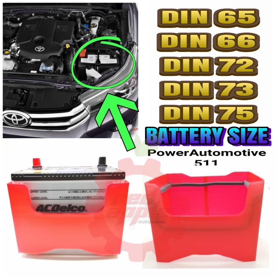 DIN66 / DIN 72 / DIN 73 / DIN 75 / 370LN3-MF / 57412-LN3 ฝาครอบป้องกันแบตเตอรี่