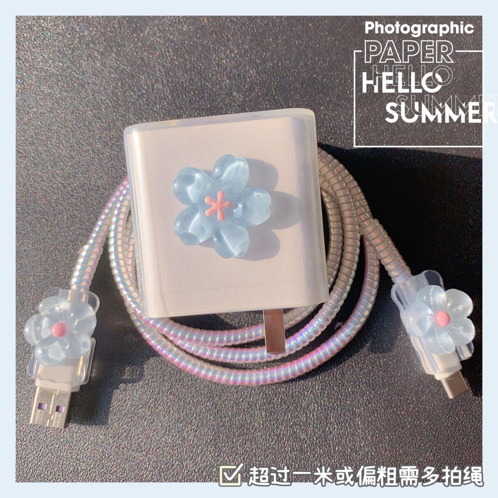 แฟชั่นดอกไม้ OPPO Charger Protector สําหรับชาย 67W100W 80W 65W oppo 33w กรณี 18w สําหรับ reno 10 pro