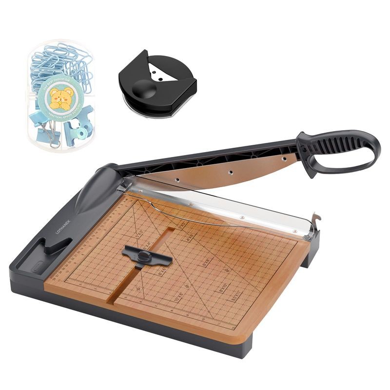 12-inch Wooden Paper Cutter Compatible with A4, B7, B6, A5, B5 Paper Trimmer