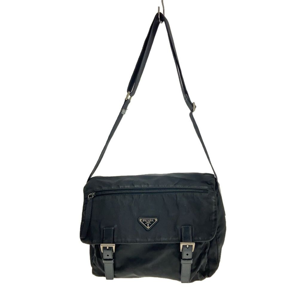 PRADA shoulder bag messenger Nylon Black Direct from Japan Secondhand