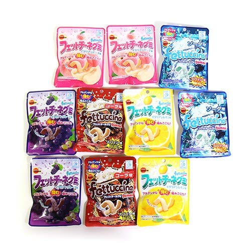 ชุด Gummy Bourbon Fettuccine 5 ประเภทรวม 10 ชิ้น Okashi No March โดยตรงจากญี่ปุ่น