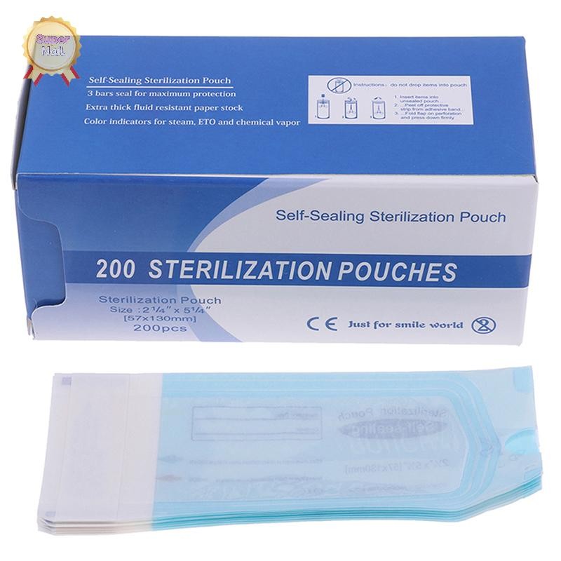 Flth 200 ชิ้นทิ้งฆ่าเชื้อถุงฆ่าเชื้อชุดเครื่องมือเล็บฆ่าเชื้อ PP กระเป๋า Vary