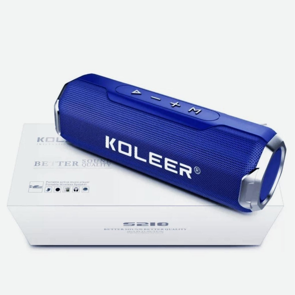 เสียงดีเบสแน่น ลำโพงบลูทูธไร้สาย KOLEER S218 ลำโพงพกพา 5W AUX TF USB มี 4สี