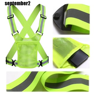 เสื้อกั๊กขี่จักรยานสะท้อนแสง ยืดหยุ่น พร้อมกระเป๋าโทรศัพท์ระ…