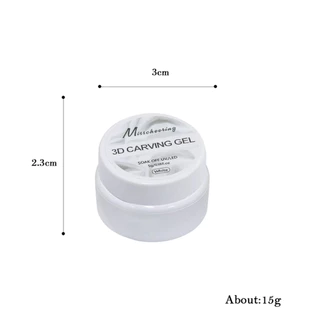 เจลปั้นนูน สีขาวมุก แบบกระปุก Misscheering 3D Carving Gel 5ml.