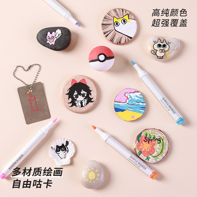 หลางกัว ปากกามาร์กเกอร์อะคริลิปากกาสีไฮไลท์ชุดเครื่องหมายสีจิตรกรรมวาดอุปกรณ์ศิลปะ ราคา ถูกที่สุด ดีลบีเคเค แกลเลอรีภาพที่ 7
