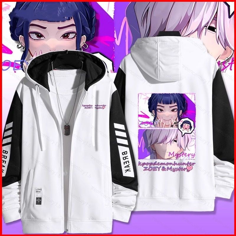 GC1 สวมได้ทั้งชายหญิงฮูดี้เสื้อโค้ต เรื่องราวของ K-Pop Demon Hunters HUNTR/X Zoey Saja Boys Mystery