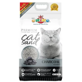 Okiko Premium Tofu Cat Litter ทรายแมวเต้าหู้ธรรมชาติ จับก้อนไว ควบคุมกลิ่นดีเยี่ยม [ขนาด 20 ลิตร] (spl)