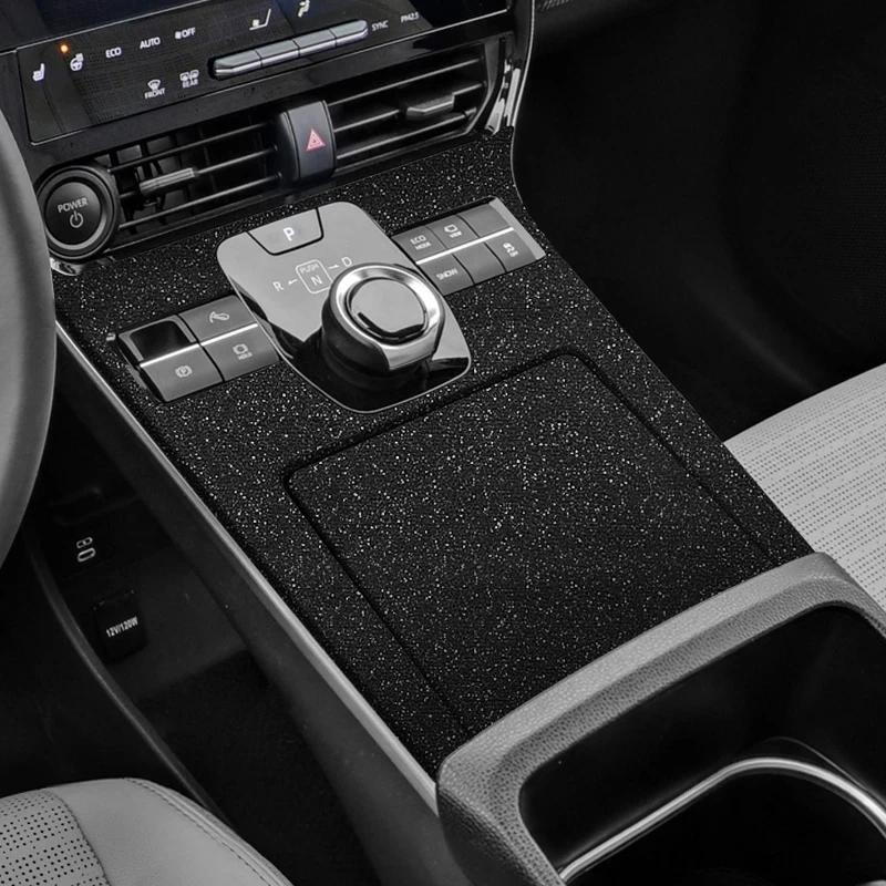 รถคาร์บอนภายในสติกเกอร์สําหรับ Toyota BZ4X EA10 2022-ปัจจุบัน Auto Lifting หน้าต่างแผง Decal เกียร์ภ