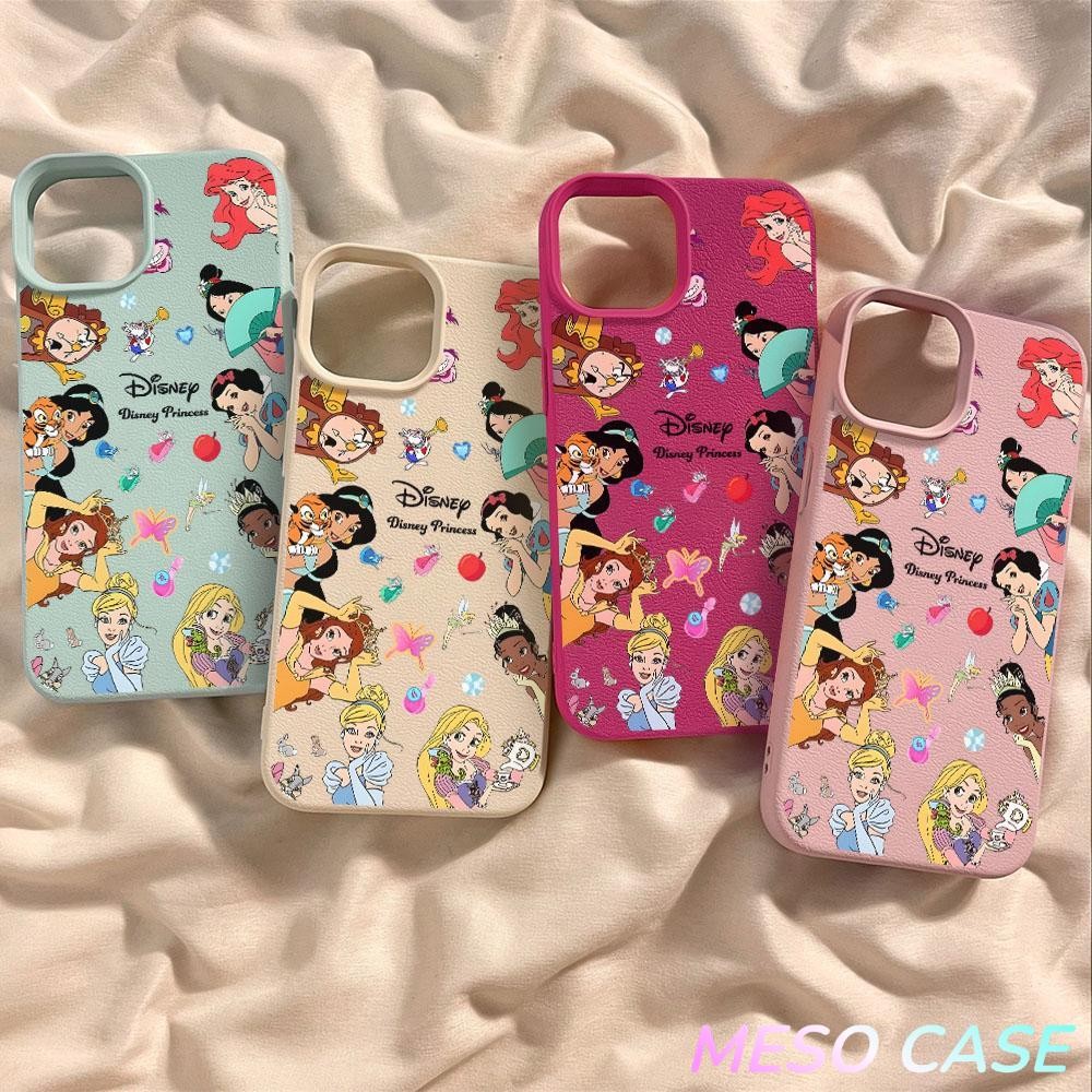 MESO - เข้ากันได้สำหรับ เคสไอโฟน11 เคส iphone 16 Pro Max 7Plus XR 12 13 14 15 เนื้อหนัง TPU แบบด้าน เจ้าหญิงแสนสวย