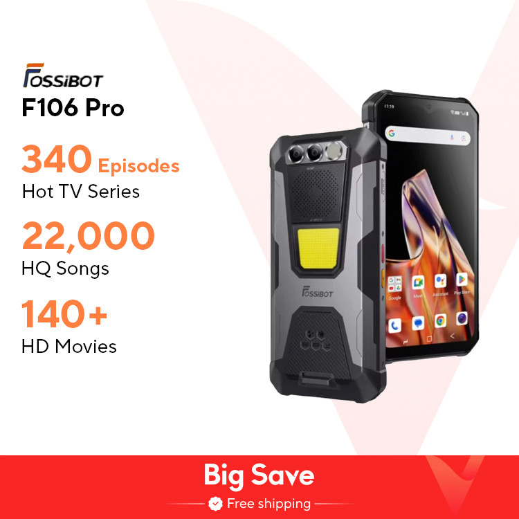 [World Premeire] FOSSiBOT F106 PRO สมาร์ทโฟนที่ทนทาน 15GB+256GB MTK G85 Android 14 12000mAh โทรศัพท์