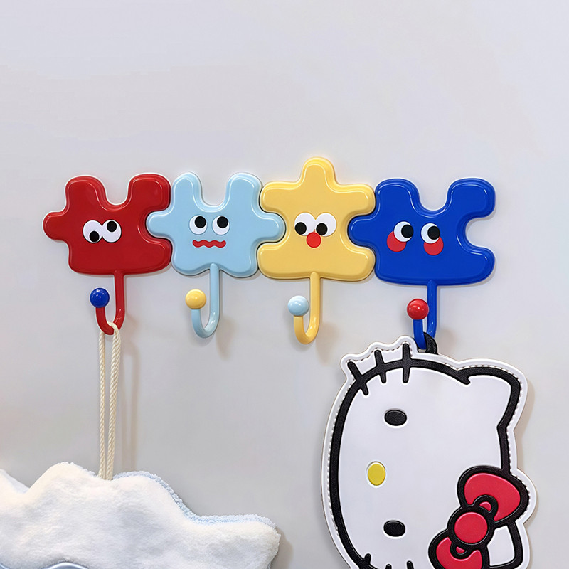 Dopamine Puzzle Hooks ชั้นวางตะขอกาวติดผนังตกแต่งบ้าน ราคา ถูกที่สุด ดีลบีเคเค แกลเลอรีภาพที่ 2