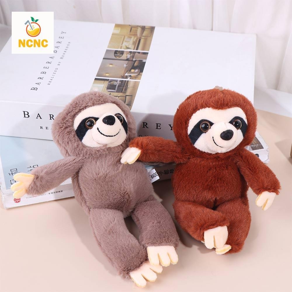 NCNC Sloth จี้ขนาดเล็ก,ตุ๊กตาสัตว์จําลอง Plush Sloth พวงกุญแจ,น่ารักพวงกุญแจตาโตตุ๊กตานุ่ม Sloth ตุ๊