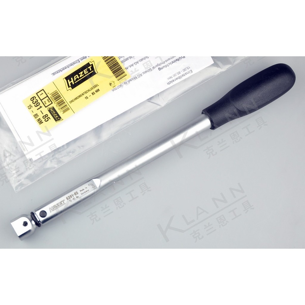 เยอรมนี HAZET HAZET 6391-85 Pre-Set ประแจแรงบิดคงที่รูสี่เหลี่ยม 9x12 15-85Nm