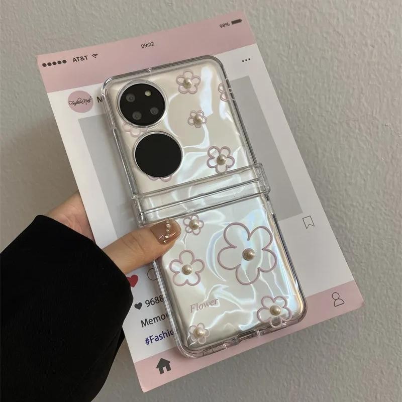 เหมาะสําหรับ Samsung Galaxy Z Flip7 สายโปร่งใสดอกไม้สร้อยข้อมือเคสโทรศัพท์ Lanyard เปลือกพับสําหรับ Zflip 7 FE 6 5 4 3 5G N3Flip MixFlip PC ฝาครอบป้องกันแบบแข็ง - รูปที่ 6