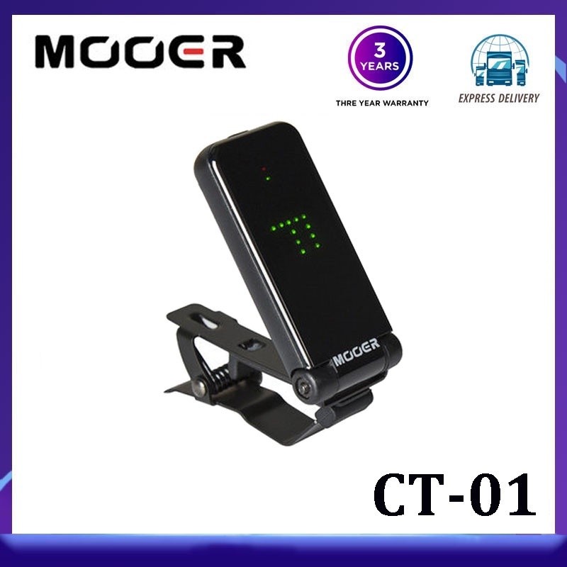 ในสต็อก MOOER CT01 Guitar Bass Orchestra String Tuner Full Screen การตรวจจับความไวสูง