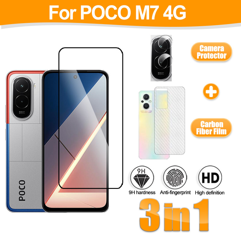 ฟิล์มกระจกนิรภัย POCO M7 4G ฟิล์ม สำหรับ POCO M7 M6 M5 F7 Pro F6 Pro 5G 4G ฟิล์มกันรอย & ตัวป้องกันก