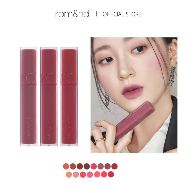 [rom&nd Official Shop] rom&nd Blur Fudge Tint 30g ลิปสติกเนื้อแมทที่เกลี่ยง่ายและเรียบเนียน Gloss Li
