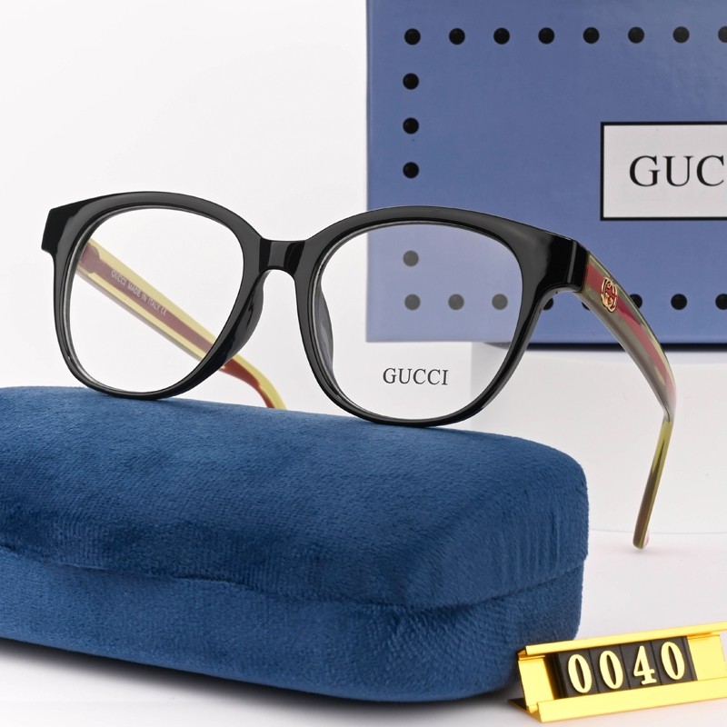 GUCCI แว่นกันแดดสุดเท่แฟชั่น/แว่นตาย้อนยุค/แว่นกันแดดกรอบอะซิเตท/ผู้ชายผู้หญิงแว่นตาสไตล์เดียวกัน YW