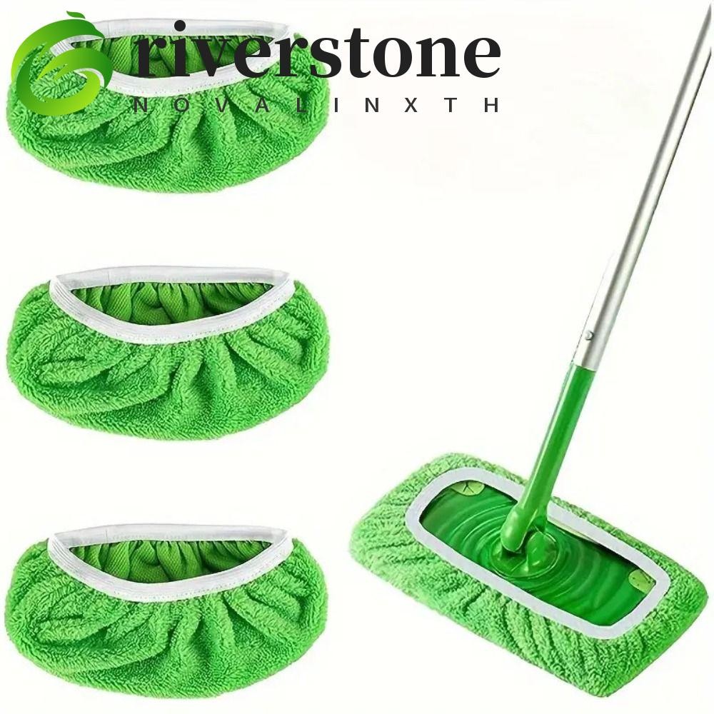RIVERSTONE 6 ชิ้น Swiffer เปลี่ยนผ้าซับ,ล้างทําความสะอาดได้ไม่หลั่งผ้าไมโครไฟเบอร์ Mop อุปกรณ์เสริมนุ่มหนาดูดซับ Mop ผ้าเปลี่ยนห้องน้ํา