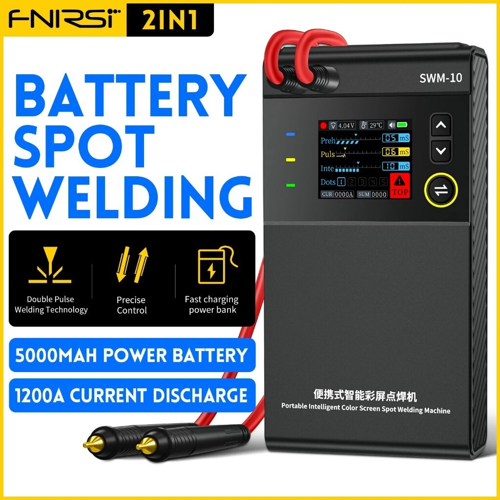 FNIRSI SWM10 แบตเตอรี่แบบพกพา Spot เครื่องเชื่อม DIY Mini 18650 แบตเตอรี่เครื่องมือเชื่อม 5000 mAh เ