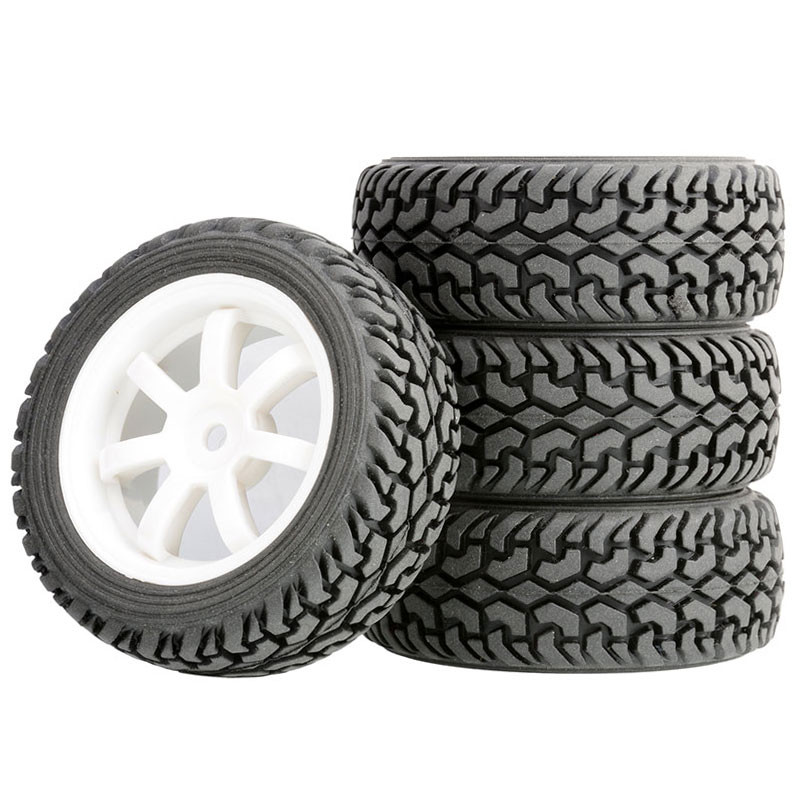 RC 9005-8019 ขอบพลาสติก & Rally ยาง 74 มม.สําหรับ 1/10 Flat Run to Rally ยาง / 1/16 Rally ยาง