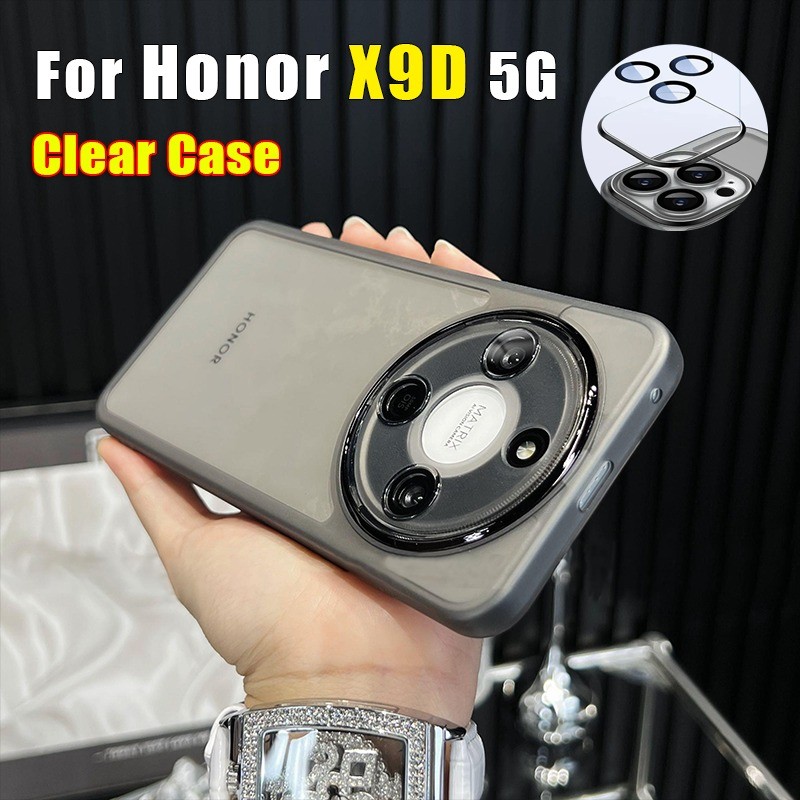 ปลอกสีสันสําหรับ Honor X9D X9C HonorX9D 5G 2025 สแควร์โปร่งใสเคสโทรศัพท์แฟชั่นคู่นุ่มกันกระแทก Came เลนส์ป้องกันกรณีปกหลัง