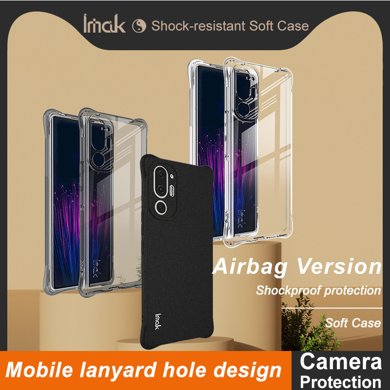 สำหรับ HTC U24 Pro - Imak เคสโทรศัพท์นุ่ม TPU กันกระแทกจาก พร้อมระบบถุงลมสี่มุม