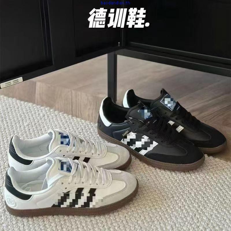 【แท้】Originals samba og size36-45รองเท้ากีฬาลำลองสำหรับผู้ชายและผู้หญิง ได้รับอนุญาตอย่างเป็นทางการ 