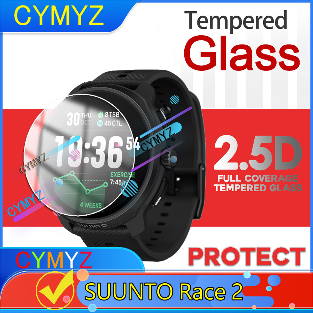SUUNTO Race 2 ฟิล์ม 9H กระจกเทมเปอร์ปกป้องหน้าจอ SUUNTO Race 2 ฟิล์มใส SUUNTO Race 2 ฟิล์มกันรอยหน้า