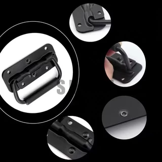 มือจับสปริงเปลือยดำ( ราคา 1ตัว) แบบไม่มีสกรู ที่จับแบบพับได้ 100mm ตู้ลำโพงDiy
