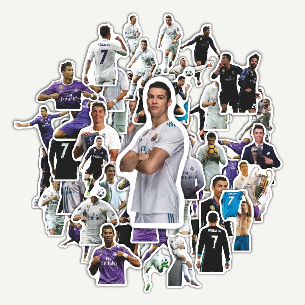 สติ๊กเกอร์แพ็ค CR7 สติ๊กเกอร์ Real Madrid V4 | สติ๊กเกอร์ TUMBLR | สติ๊กเกอร์แล็ปท็อปสําหรับกระเป๋าเ