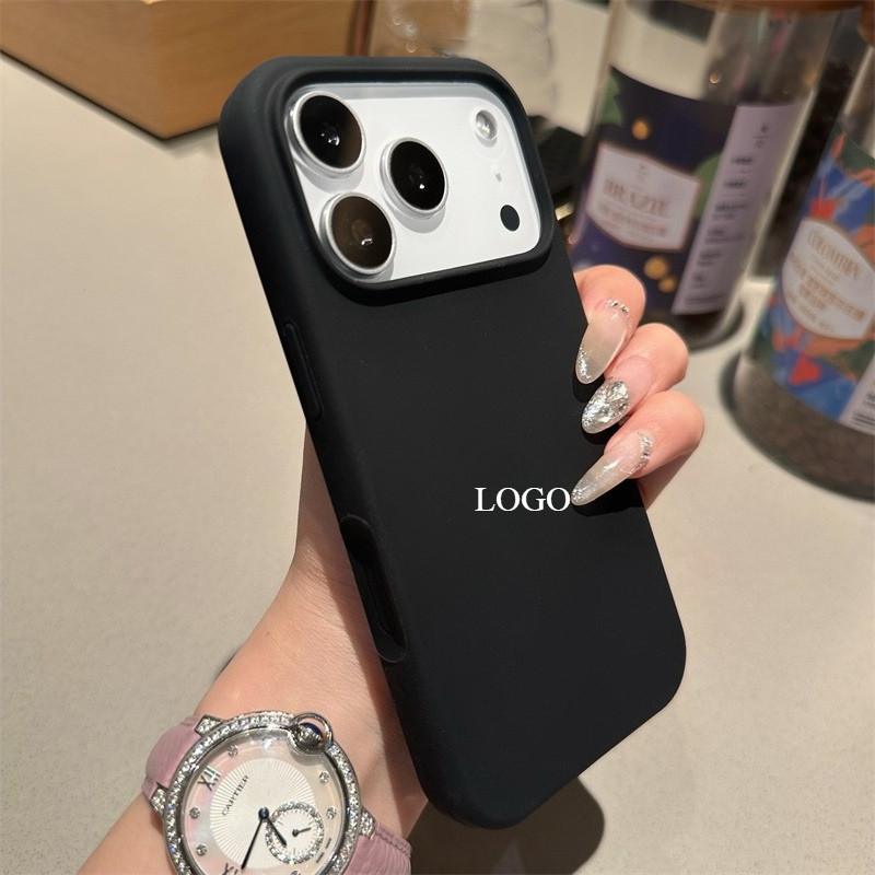 Matte พร้อมโลโก้ซิลิโคนเหลวกันกระแทกเคสโทรศัพท์สําหรับ iPhone 17 13 14 15 16 Pro Max Plus 17Air ชาร์จแม่เหล็กปลอก Ai กล้องปุ่มสัมผัสป้องกันสิ่งสกปรกปกหลัง