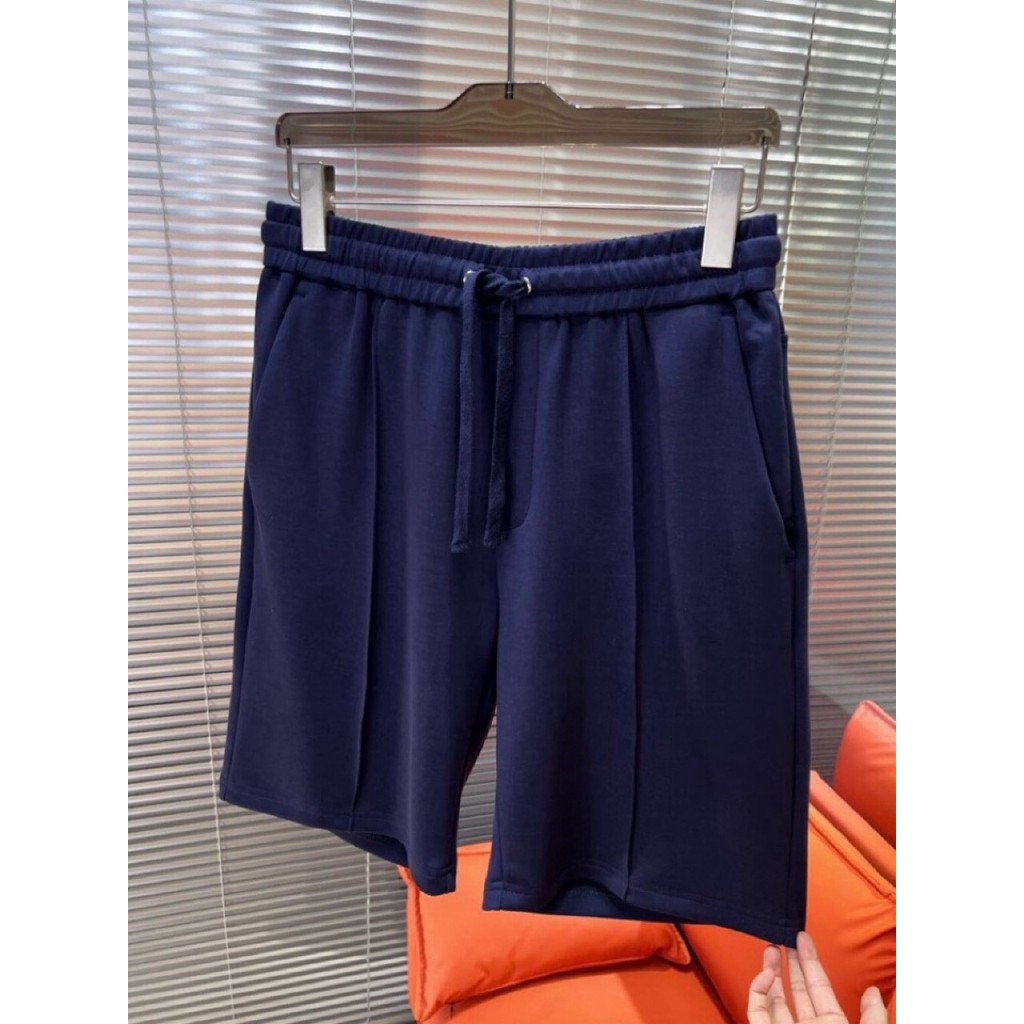 H9SG Italy''Loro*LP Tencel Cotton Blend Fashion Versatile Shorts Straight Elastic Waist Thin Five-Po