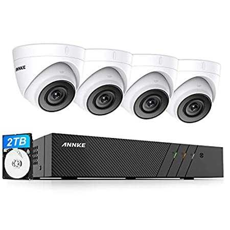 ANNKE 8CH 5MP H.265+ PoE NVR ระบบกล้องวงจรปิด, 4X 5MP C
