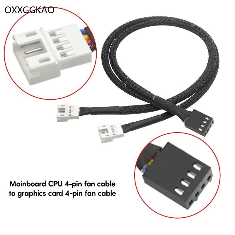 OXXGGKAO 1 2Ways 4 Pin PWM Splitter 4Pin PWM หญิง 4Pin PWM อะแดปเตอร์สําหรับคอมพิวเตอร์ CPU พัดลม Sl