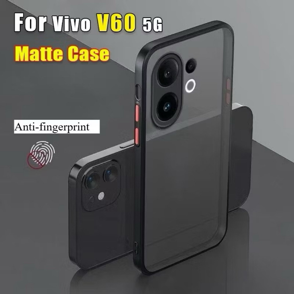 เคสขอบสีผิวด้าน สำหรับ Vivo V60 5G พร้อมส่ง กันกระแทก ตรงรุ่น หลังแข็ง