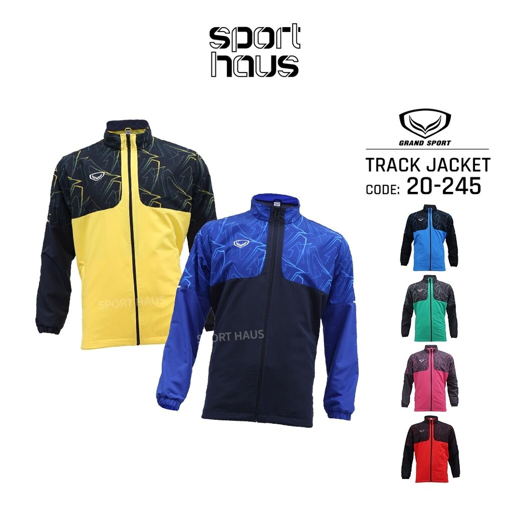 ใหม่ Grand sport เสื้อแทร็คสูท Tracksuit แกรนด์สปอร์ต แทรคสูท รหัส 20-245 (020245) สีกรมน้ำเงิน